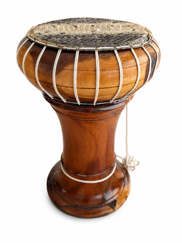 Djembe wooden carved