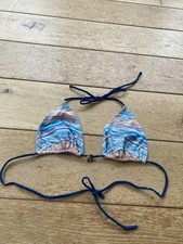 Vintage Y2K Banana Moon Multicolour Summer Halter Neck Bikini Top Size 10