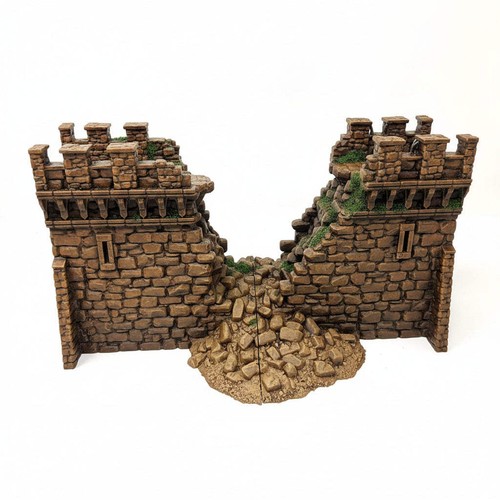 Castle argent wall ruins 28mm - castle,