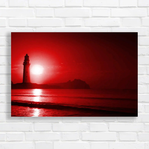 Dramatic lighthouse sunrise - dramatic,
