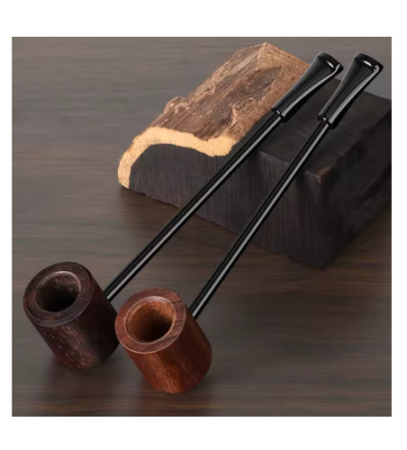 Ebony wooden tobacco pipe - ebony,