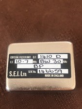 SEI Ltd Crystal Filter Unit 10.7MHz b/w 30KHz QC 1410 D