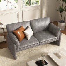 172cm 2-3 Seater Leather Sofa