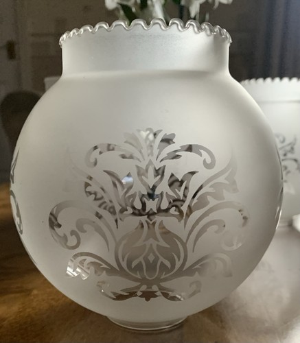 Set vintage glass lamp - of,