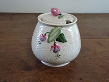 Vintage Crown Devon Fuchsia Preserve Jar/Jam Pot, Design 1109