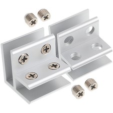 2 Pcs Aluminium Angled Glass