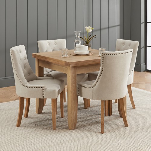 Oak dining table - dining,