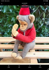 Vintage Felt Monkey Figure