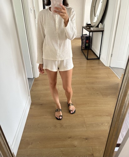 Zara cream knit - zara, henley