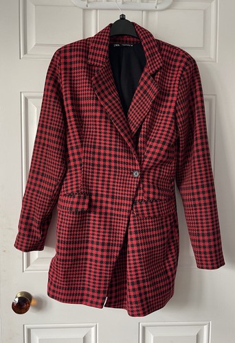 Zara red black - black, houndstooth
