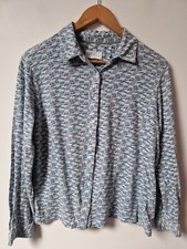 Mistral Sausage Dog Print Cotton Blouse Top Size 14