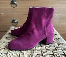 Stuart Weitzman Maroon Suede Quartz 50 Bootie, Size UK 4