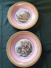 Prattware Plates.  Pair. 