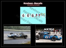 1/32 Scale Decals for  Scalextric slot car - Matra MS10 from 1968