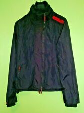 Superdry Jacket Windcheater Japan Retro Hooded Black Size Small Unisex VGC 