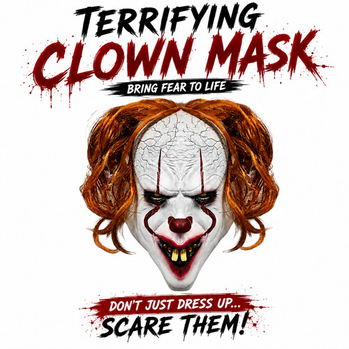 Scary clown mask - scary, halloween