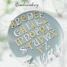 Silver Gold Letter Patch 2.5cm