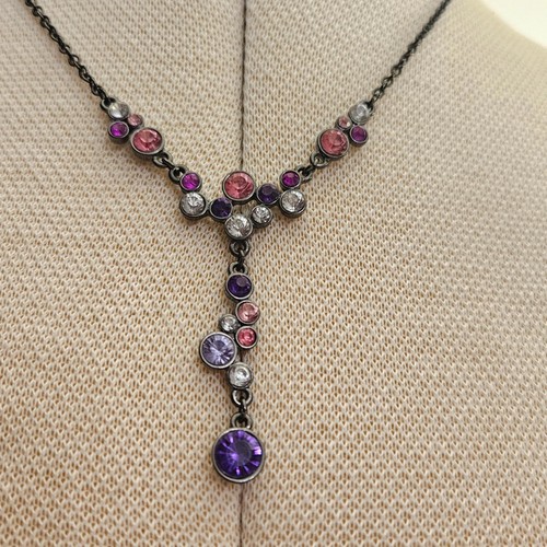Purple pink and diamante - , drop