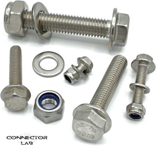 Hex bolts nuts flanged - m6,