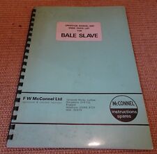 McConnel Bale Slave operation manual  and spare parts list