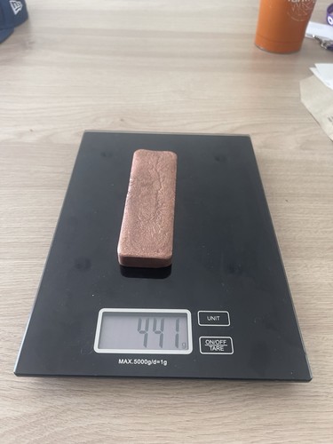 Copper investment bullion 441g