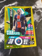 Topps Match Attax 2020/21 2021 Neymar Jr PSG Star Player Foil Card SP12