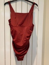 Delimira square neck swimsuit, tummy control, underwired cups, bra fastening.