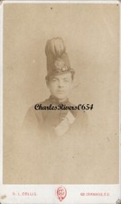 MILITARY CDV LONDON RIFLE BRIGADE VOLUNTEER UNIFORM VICTORIAN PHOTO #D1850