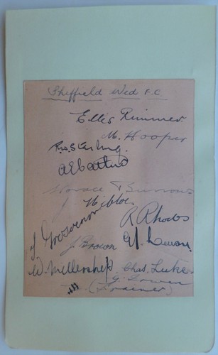Autograph sheet sheffield - autograph,