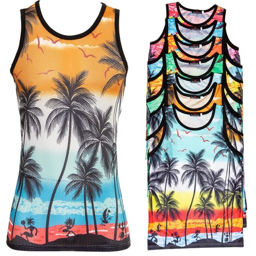 Mens hawaiian vest sleeveless - hawaiian,