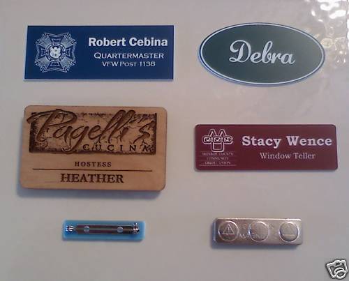 Custom engraved name badges - custom,