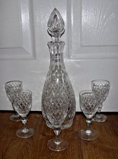 Exquisite Royal Brierley Crystal Decanter & 5 Glasses ~ Coventry ~ Excellent
