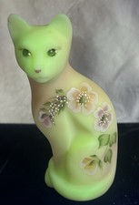 FENTON Glass Burmese Floral
