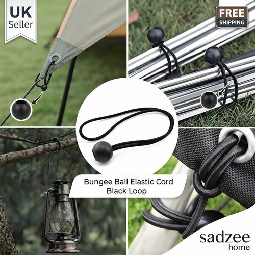 Bungee ball elastic cord black - elastic,