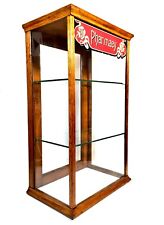 Antique Oak Wooden Glazed Pharmacy Shop Display Cabinet / Medicine Bottles 