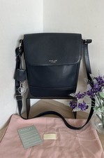 Radley Maddox Road Navy Blue Pebbled Leather Shoulder Crossbody Bag In Dust Bag