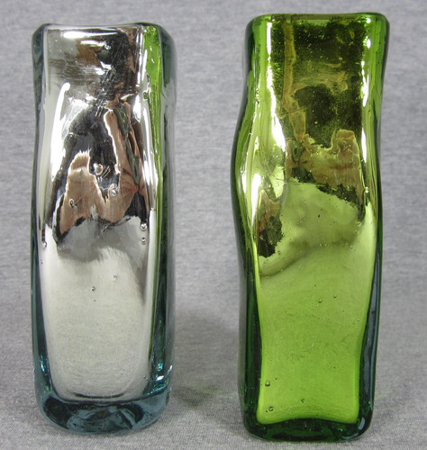 Mercury glass vases 1 - glass, 6"