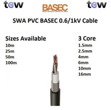 3 Core SWA PVC BASEC Armoured