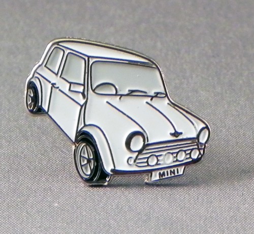 Mini white pin badge - badge, new
