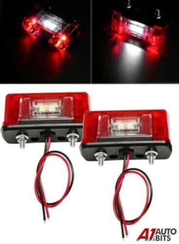 Red led number plate - number,