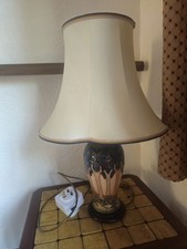 Moorcroft Pottery Cluny Pattern Table Lamp By Sally Tuffin With Original Shade