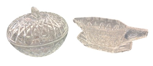 Clear glass creamer sugar - glass, &