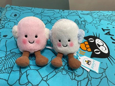 Jellycat Amuseables Toastie Pink and White Marshmallows Plush tags+dust bag