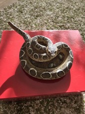 Lovely Rattle Snake Ornament  Figurine Resin On Nest