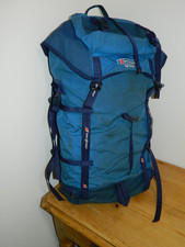 Vintage A.B System By Berghaus 70's Rucksack Backpack Blue Hiking Retro 60-80L