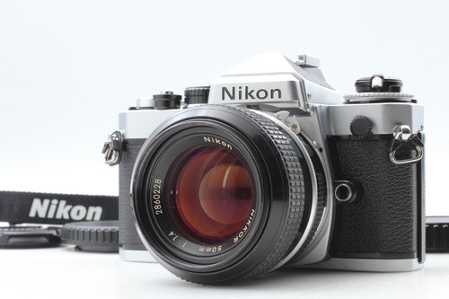 Nikon silver 35mm slr film - nikon, fe