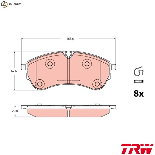 Brake pad set disc - pad,
