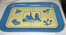 Blue Vintage Tin Metal Retro