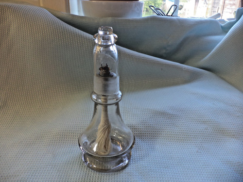002 antique glass spirit lamp - spirit,