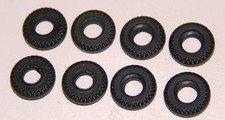 8x Dinky, Corgi, Spot On Toy Car Spare Tyres 15.5 x 4mm for Die Cast Models